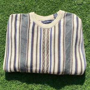 Coogi style striped sweater